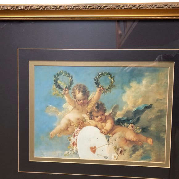 Print of angels cherubs fancy frame spiritual wall art home decor wall hanging - Picture 3 of 6